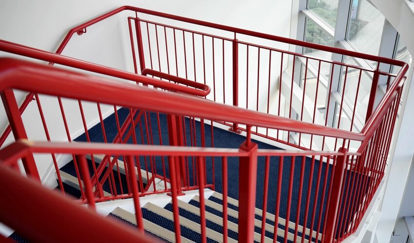 Metal exterior staircase